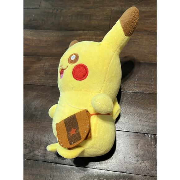 Pikachu With Satchel 8” W/Hanging String Plush Dolls Toys Stuffed Animal Pokémon - Picture 2 of 8